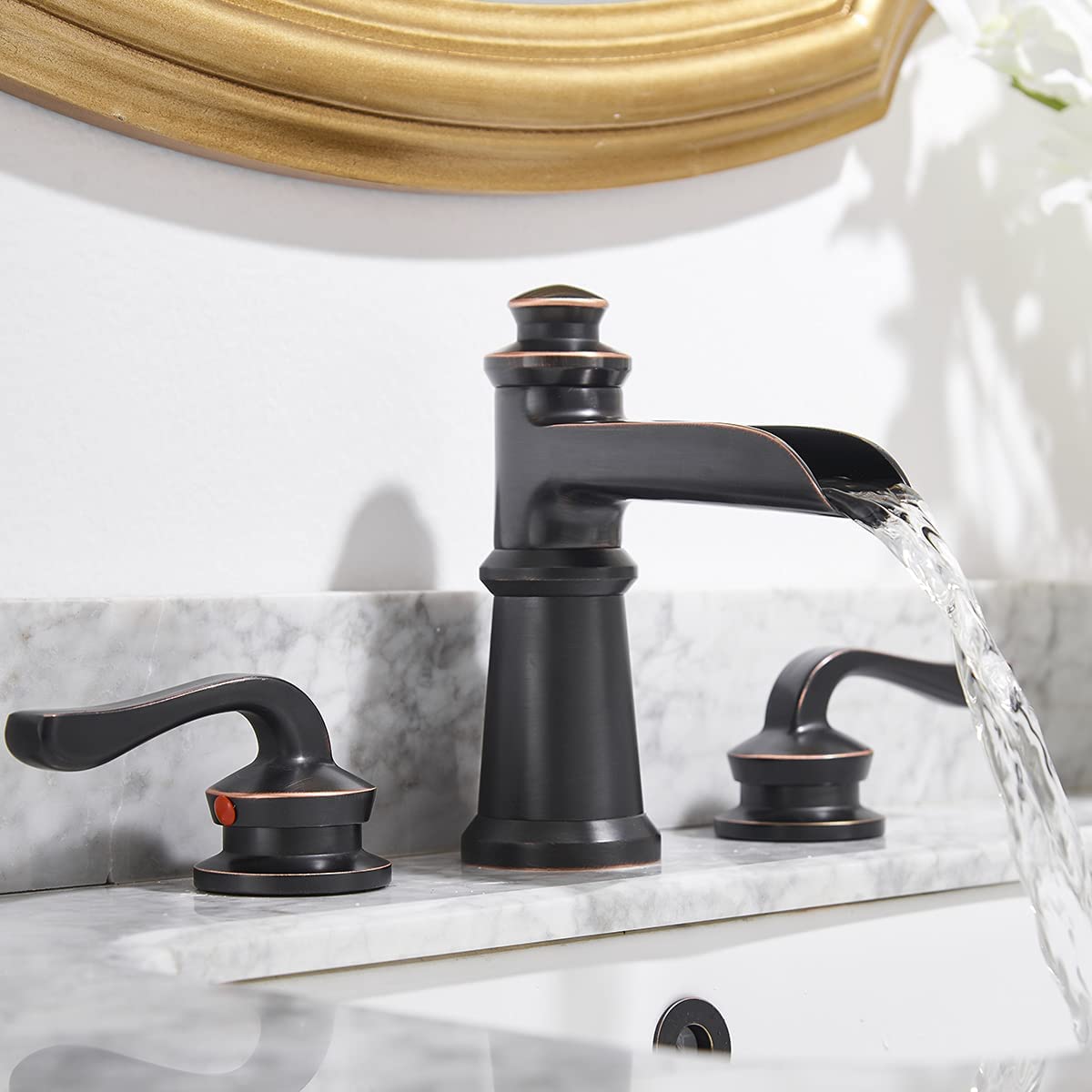 8 in Waterfall 2-Handle Bathroom Faucet Oil Rubbed Bronze - buyfaucet.com