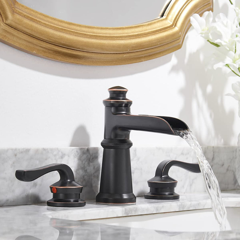 8 in Waterfall 2-Handle Bathroom Faucet Oil Rubbed Bronze - buyfaucet.com