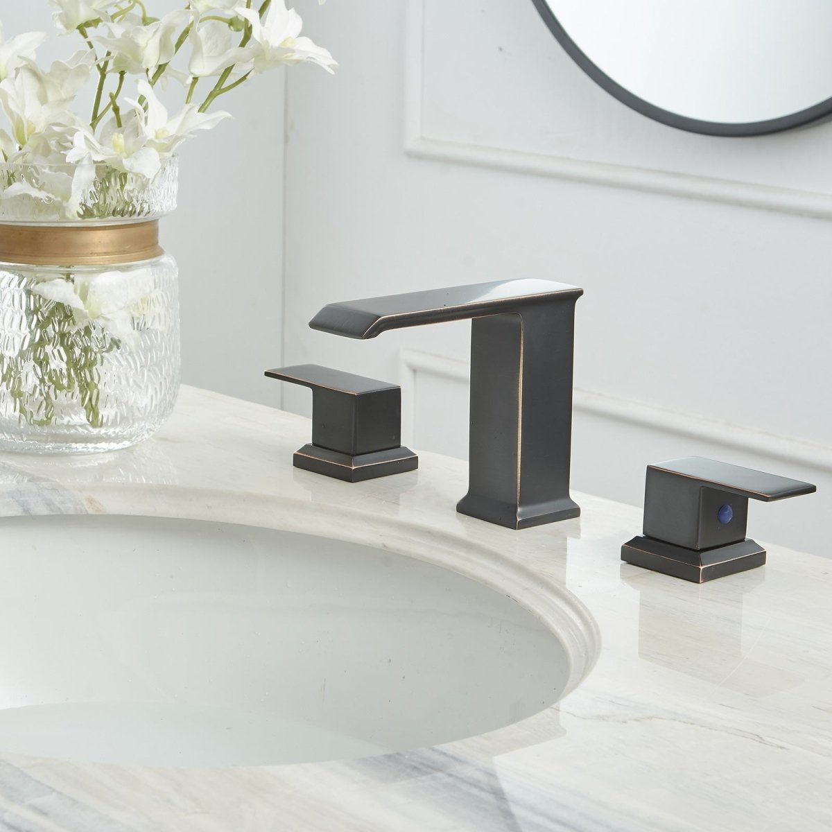 8 in Waterfall 2-Handle Bathroom Faucet Oil Rubbed Bronze - buyfaucet.com