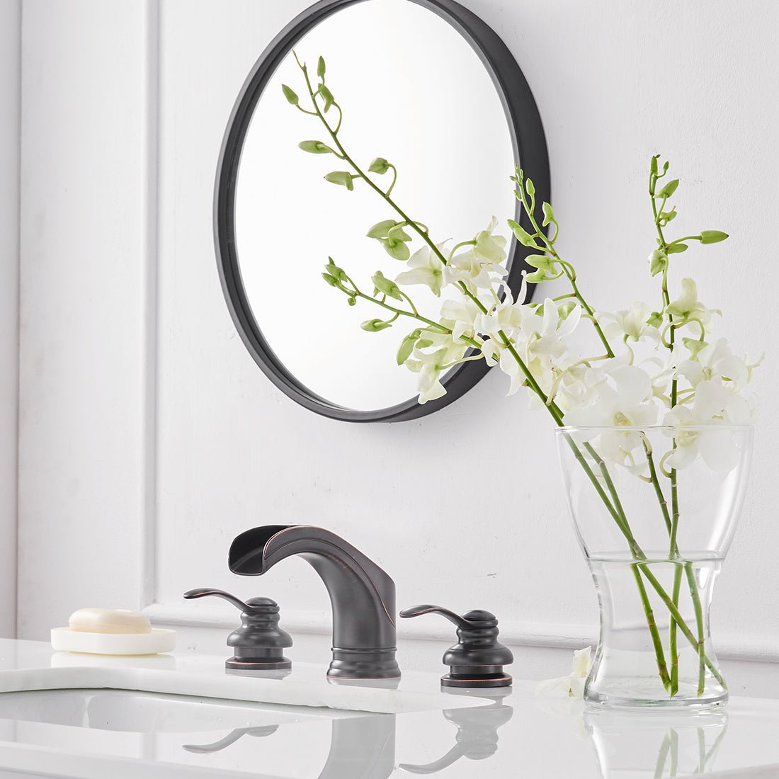 8 in Waterfall 2-Handle Bathroom Faucet Oil Rubbed Bronze - buyfaucet.com