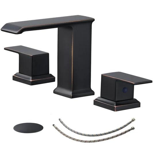 8 in Waterfall 2-Handle Bathroom Faucet Oil Rubbed Bronze - buyfaucet.com