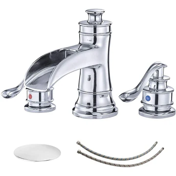 8 in Waterfall 2-Handle Bathroom Faucet Polished Chrome - buyfaucet.com
