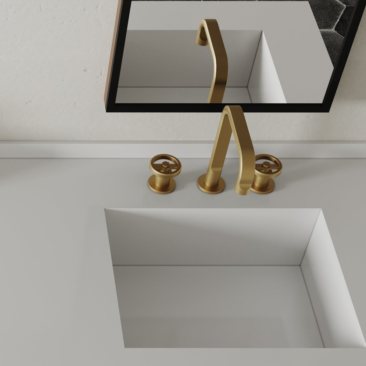 8 in. Widespread Double Handle High-Arc Bathroom Faucet Gold - buyfaucet.com