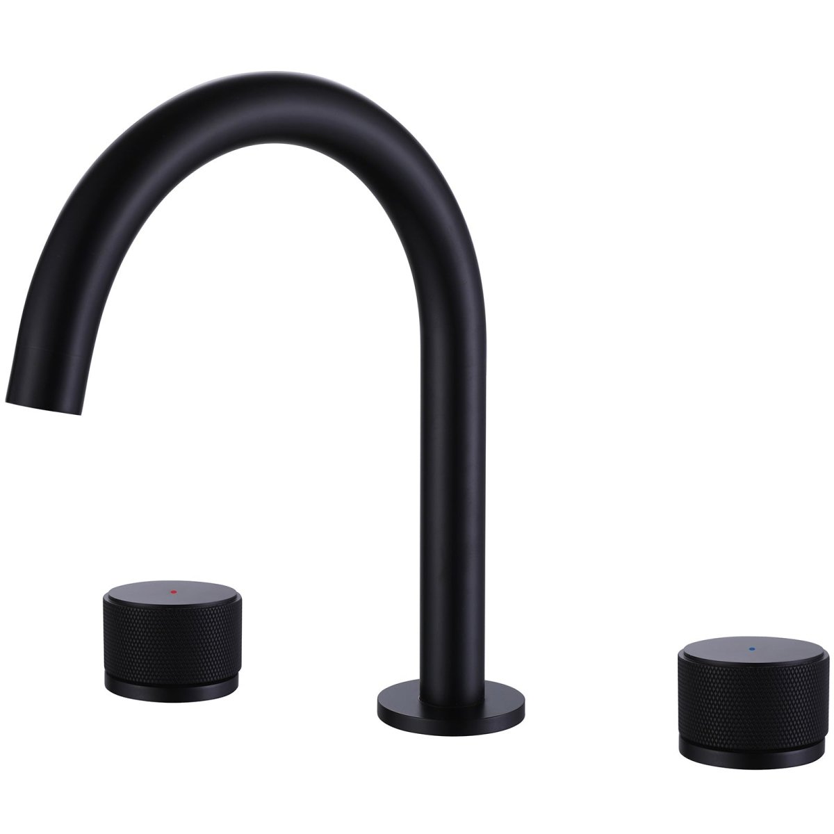 8 Inch 2-Handle Widespread 3 Holes Bathroom Sink Faucet Black - buyfaucet.com