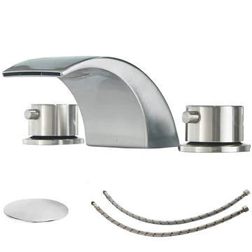 Modern Bathroom Faucet Brushed Nickel Finish