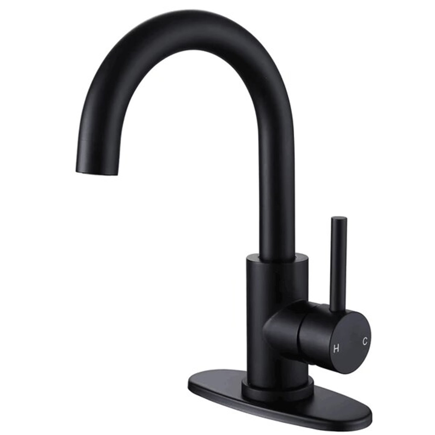 1 Hole 1-Handle High Bathroom Faucet Black