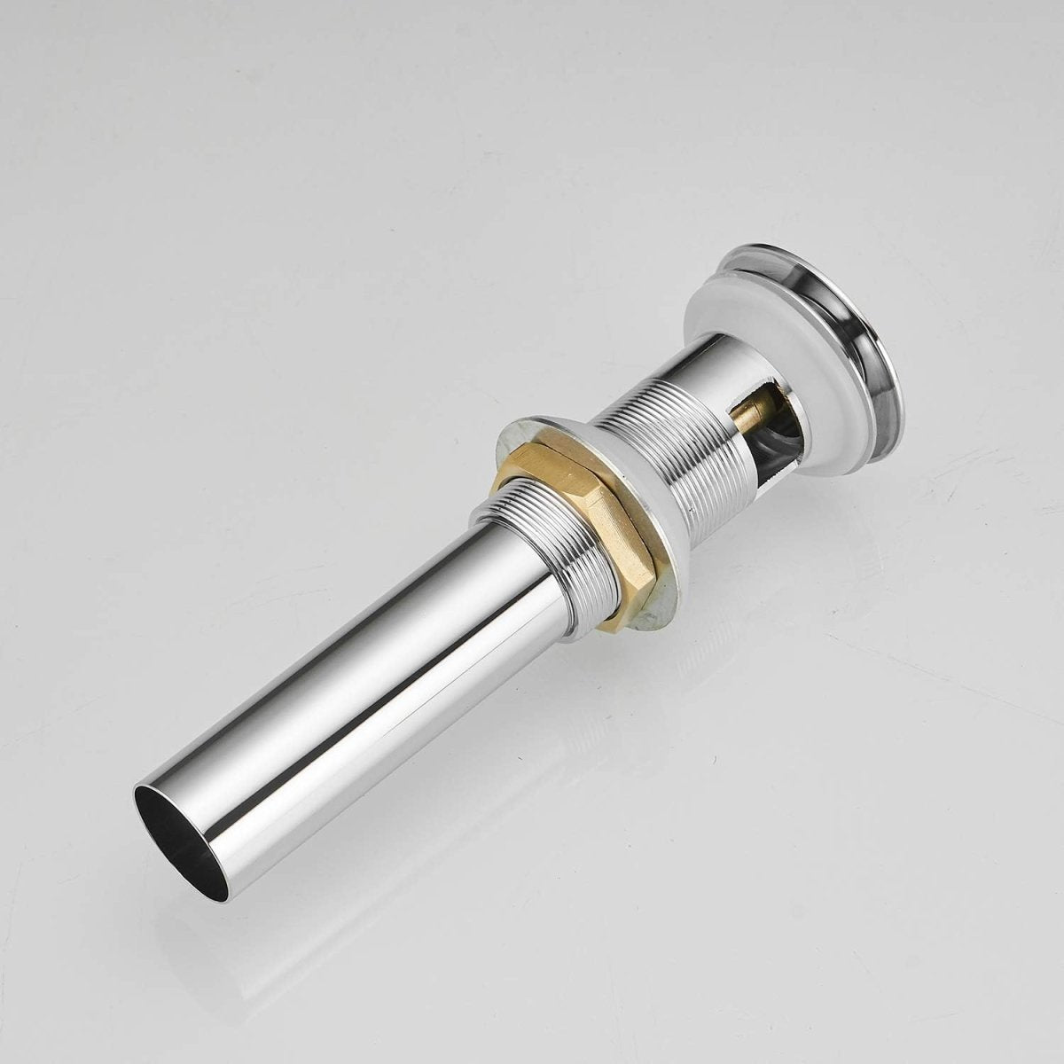 Bathroom Faucet Vessel Sink Drain Stopper with Overflow Chrome - buyfaucet.com
