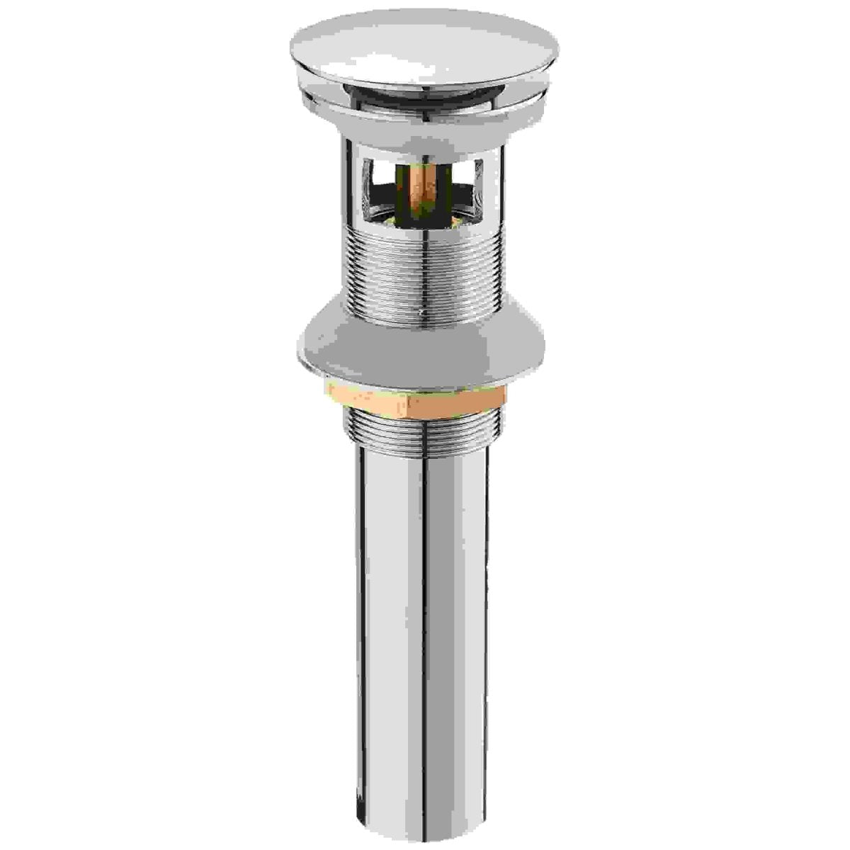 Bathroom Faucet Vessel Sink Drain Stopper with Overflow Chrome - buyfaucet.com