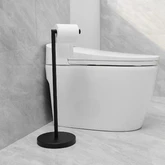 Bathroom Freestanding Toilet Paper Holder in Matte Black - buyfaucet.com