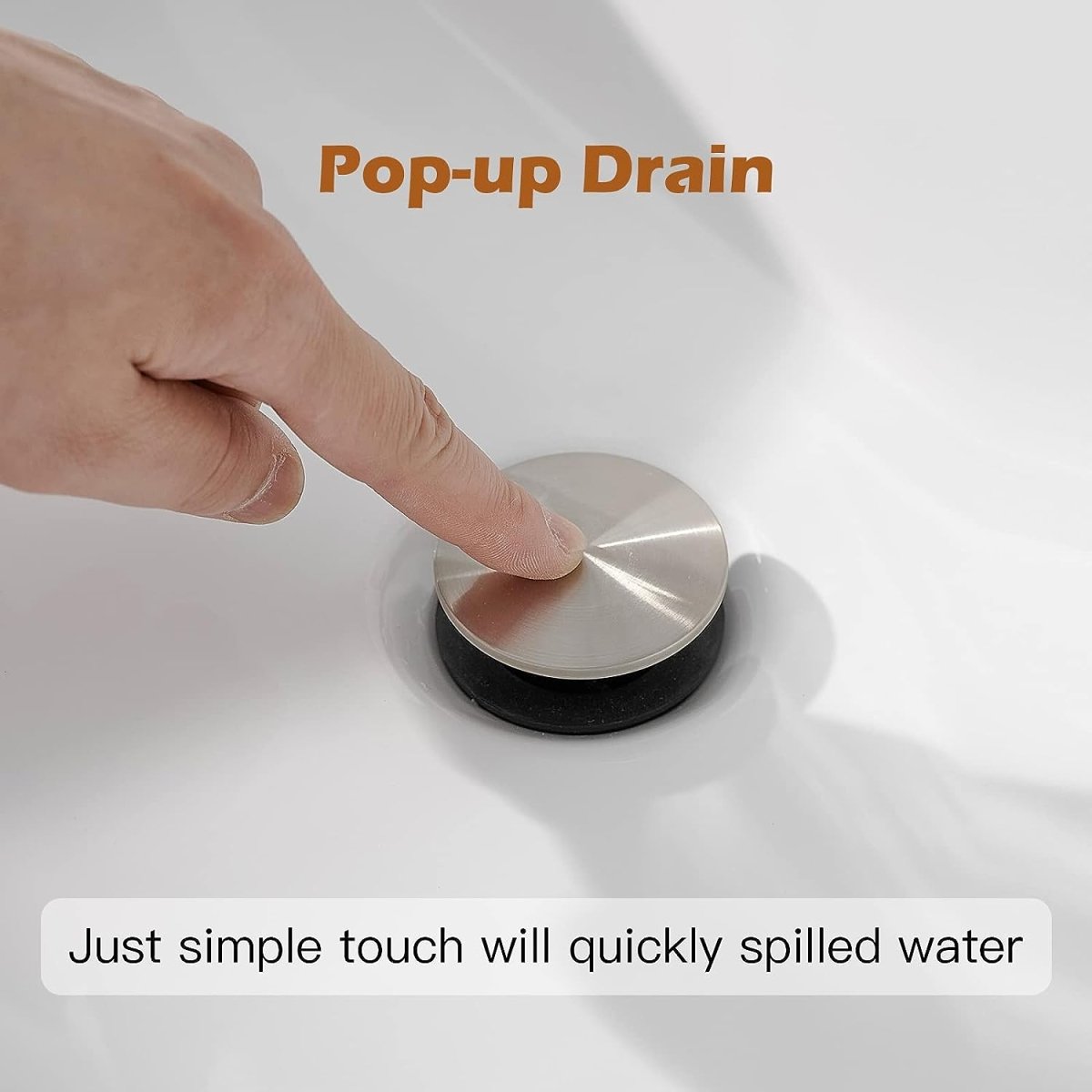 Bathroom Sink Drain Stopper Pop Up Drain Brushed Nickel - buyfaucet.com