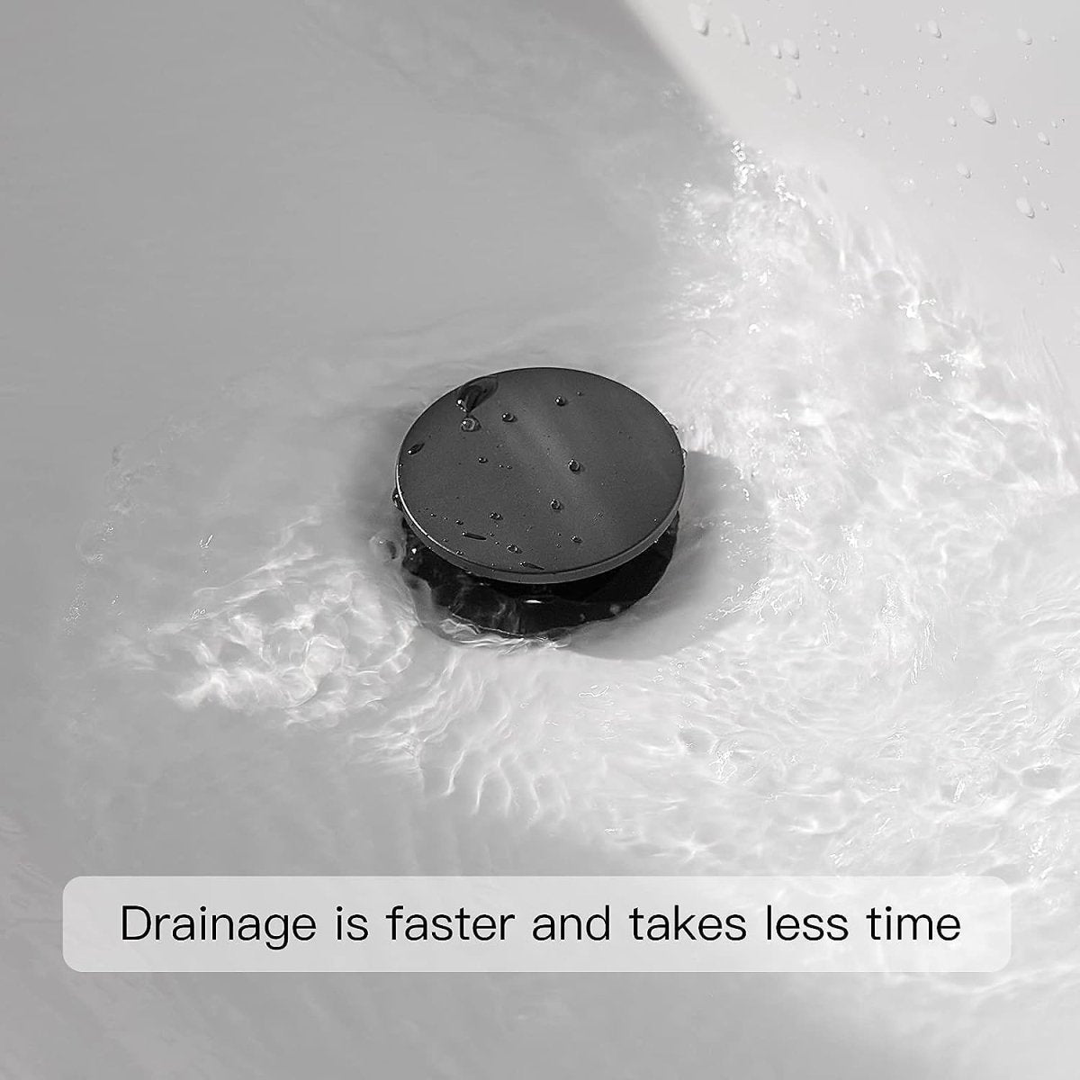 Bathroom Sink Drain Stopper Pop Up Drain Matte Black - buyfaucet.com