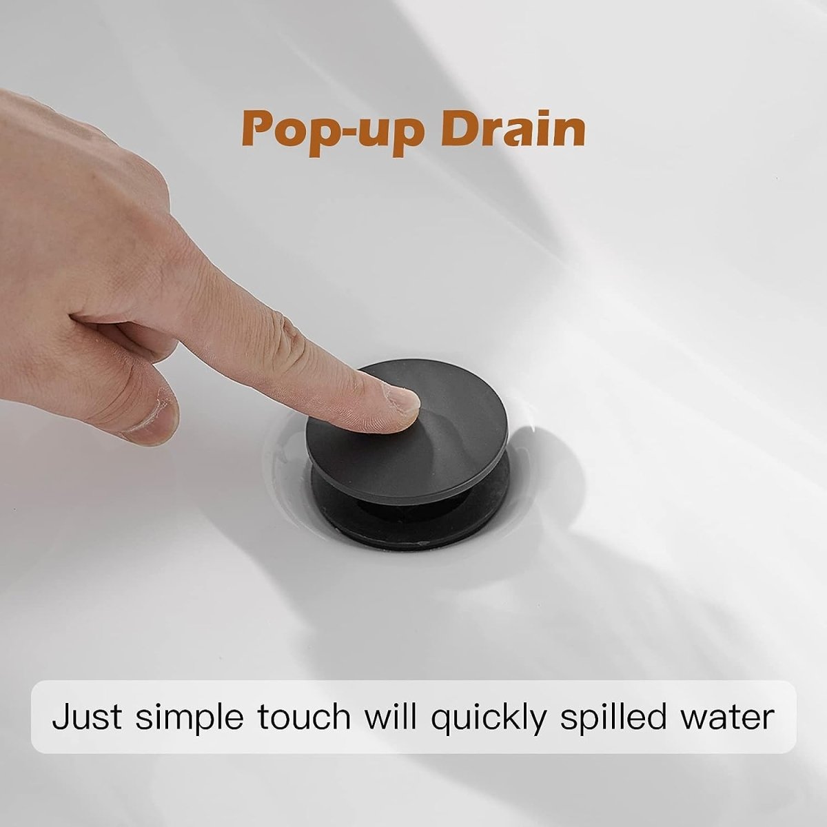 Bathroom Sink Drain Stopper Pop Up Drain Matte Black - buyfaucet.com
