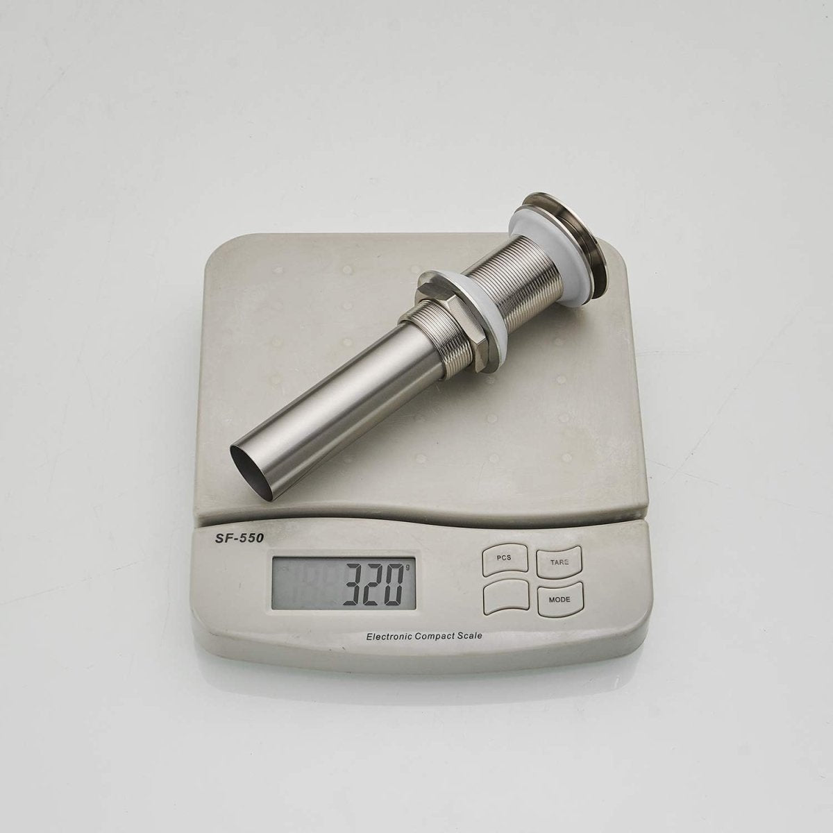 Bathroom Sink Drain Stopper without Overflow Brushed Nickel - buyfaucet.com