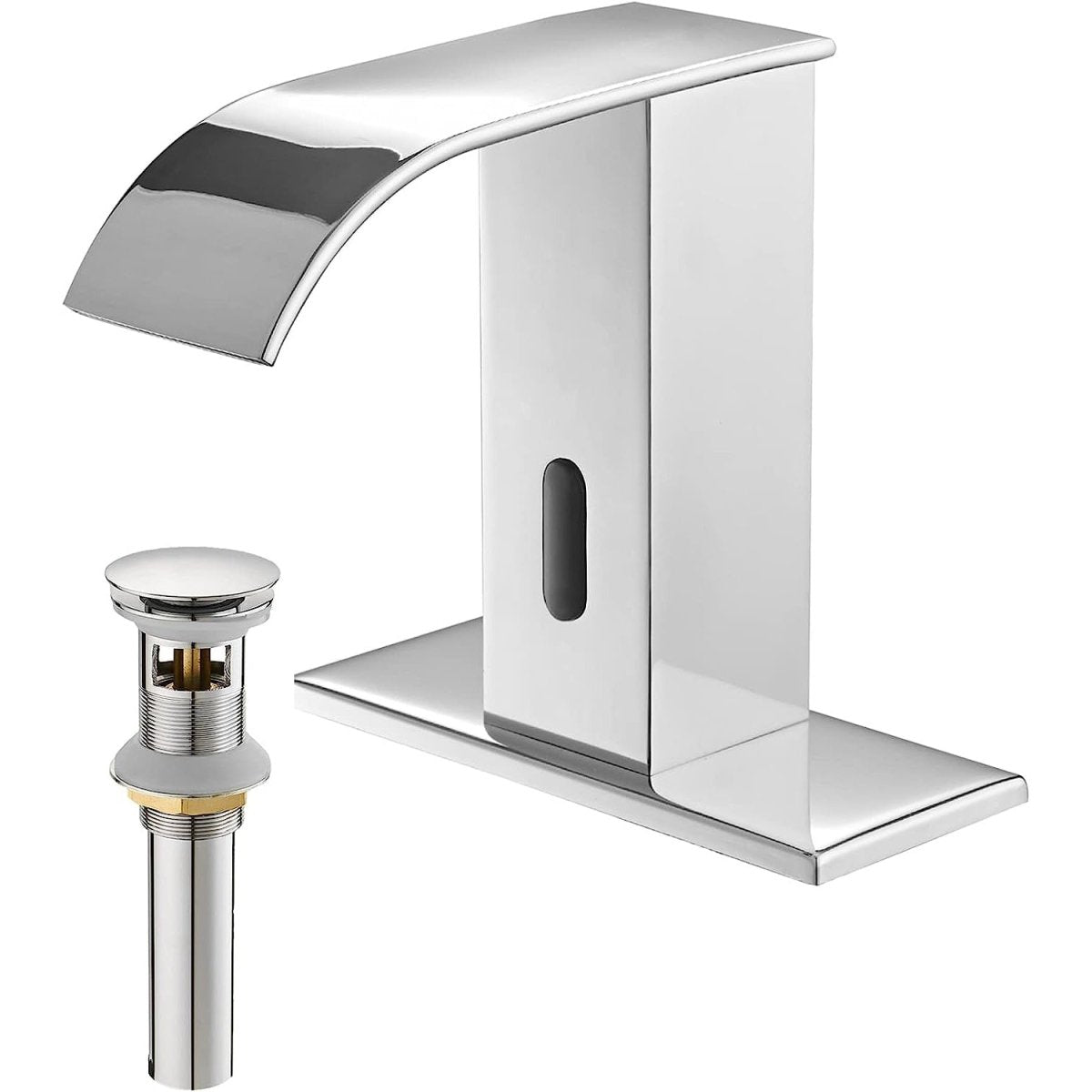 Battery Powered Touchless Bathroom Faucet Polished Chrome - buyfaucet.com