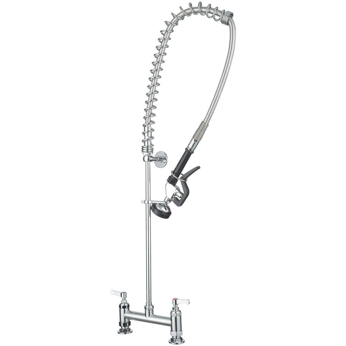 Commercial 2-Handle Wall Mount Kitchen Faucet Chrome - buyfaucet.com