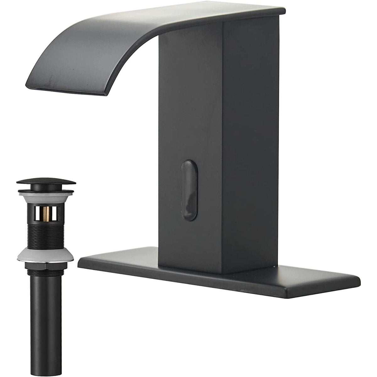 DC Battery Powered Touchless Bathroom Faucet Matte Black - buyfaucet.com