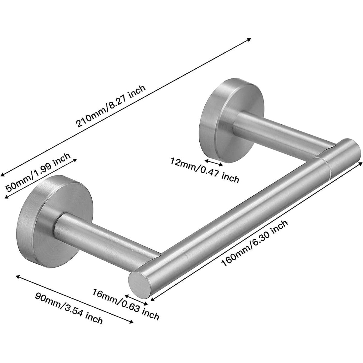 Double Post Pivoting Toilet Paper Holder in Brushed Nickel - buyfaucet.com