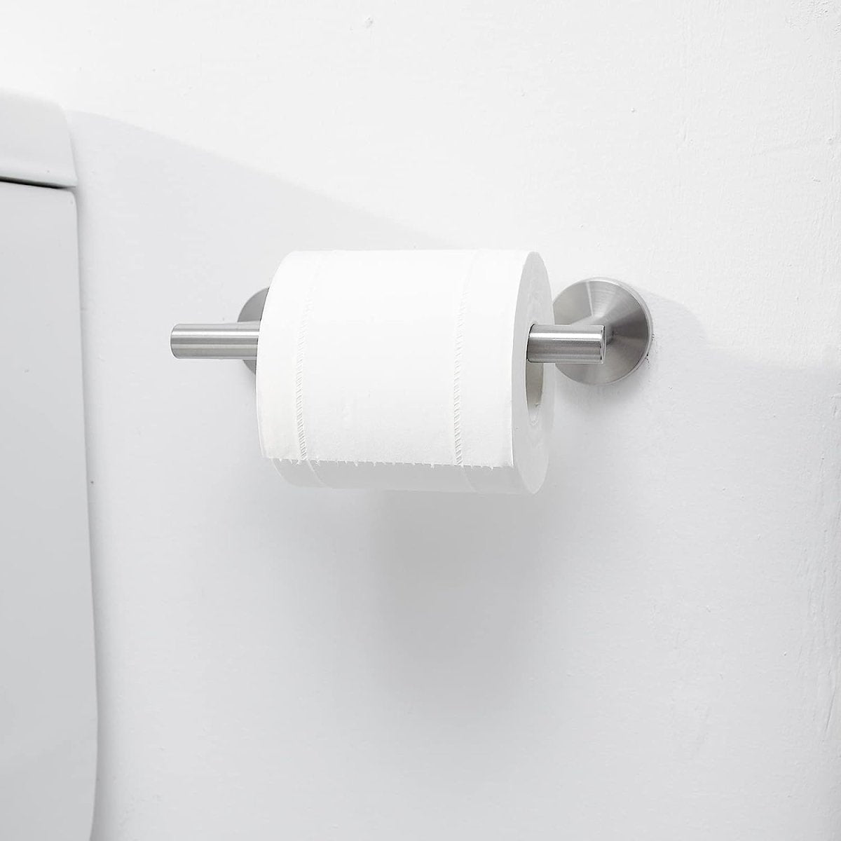 Double Post Pivoting Toilet Paper Holder in Brushed Nickel - buyfaucet.com