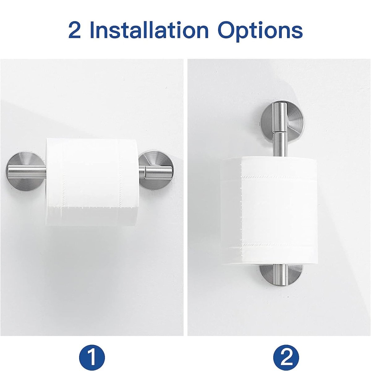 Double Post Pivoting Toilet Paper Holder in Brushed Nickel - buyfaucet.com