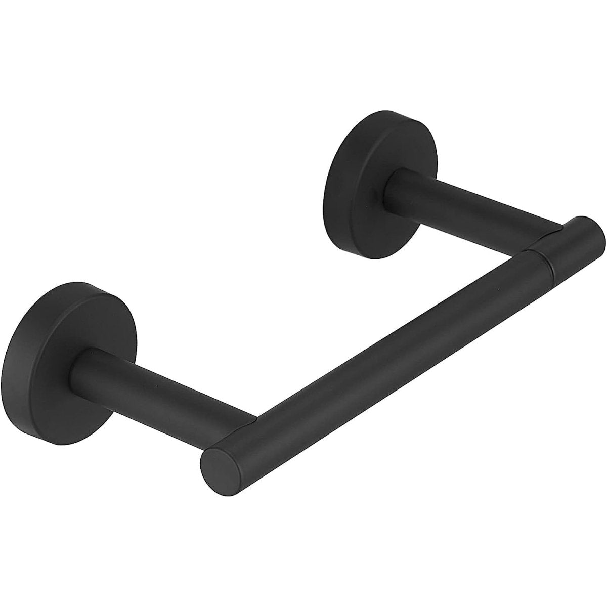 Double Post Pivoting Toilet Paper Holder in Matte Black - buyfaucet.com