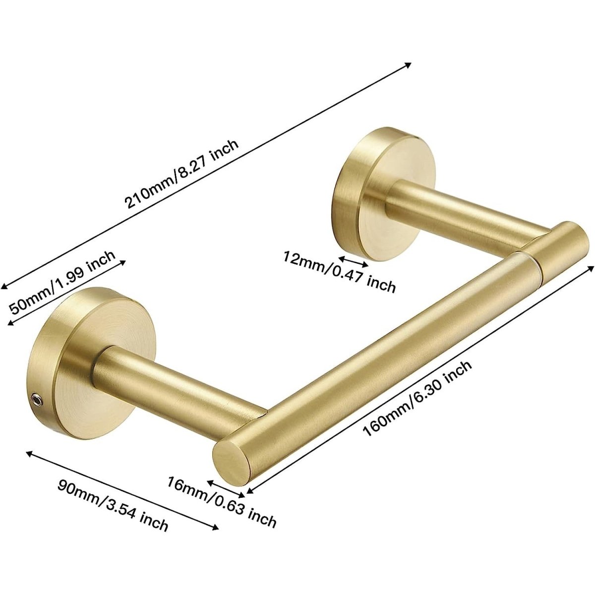 Double Post Pivoting Wall Mounted Toilet Paper Holder Gold - buyfaucet.com