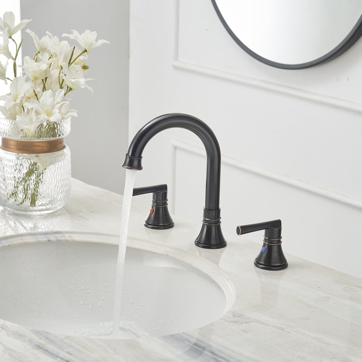 J-Spout 8 in 2-Handle Bathroom Sink Faucet Oil Rubbed Bronze - buyfaucet.com