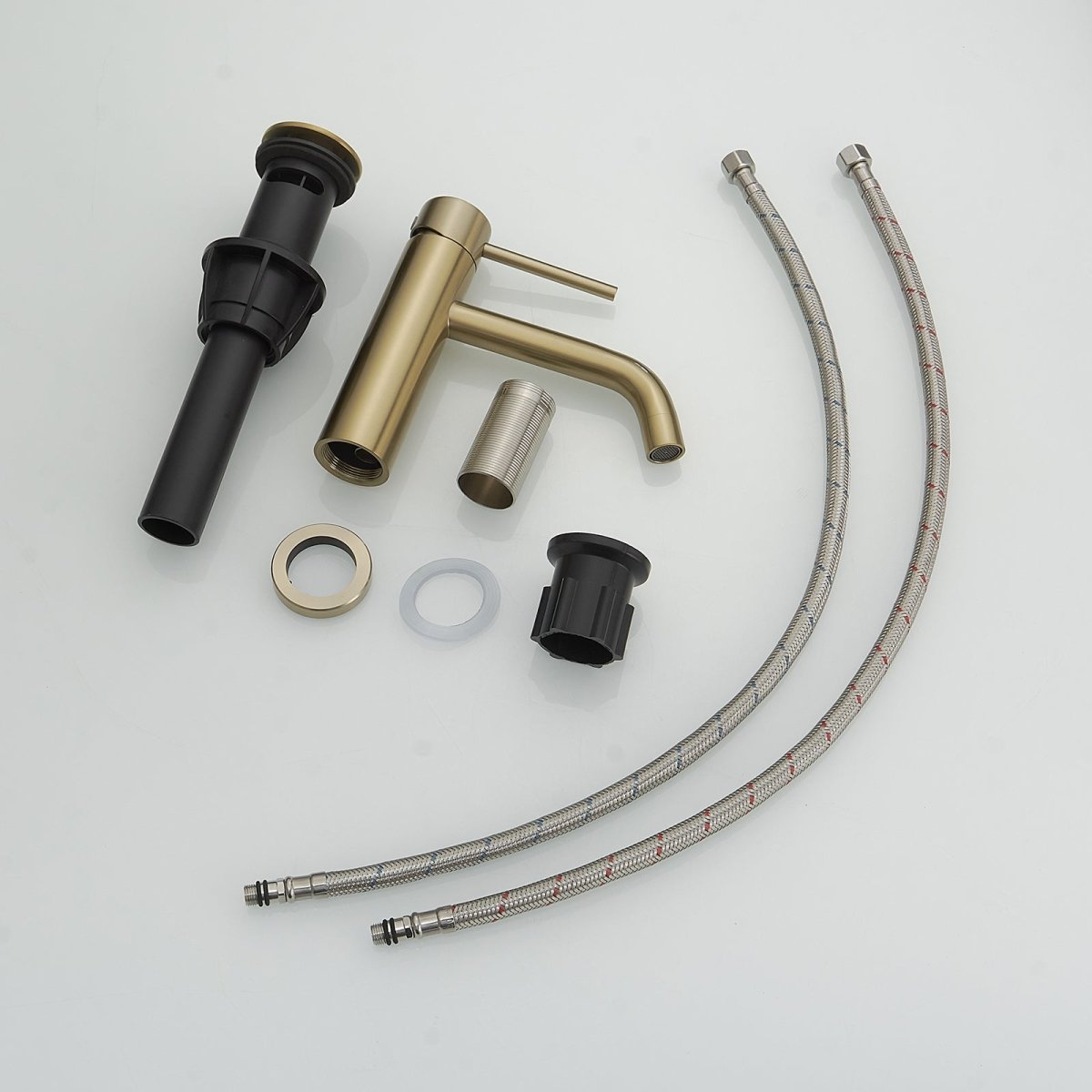 Low-Arc with Drain Assembly Drip-Free Bathroom Faucet Gold - buyfaucet.com