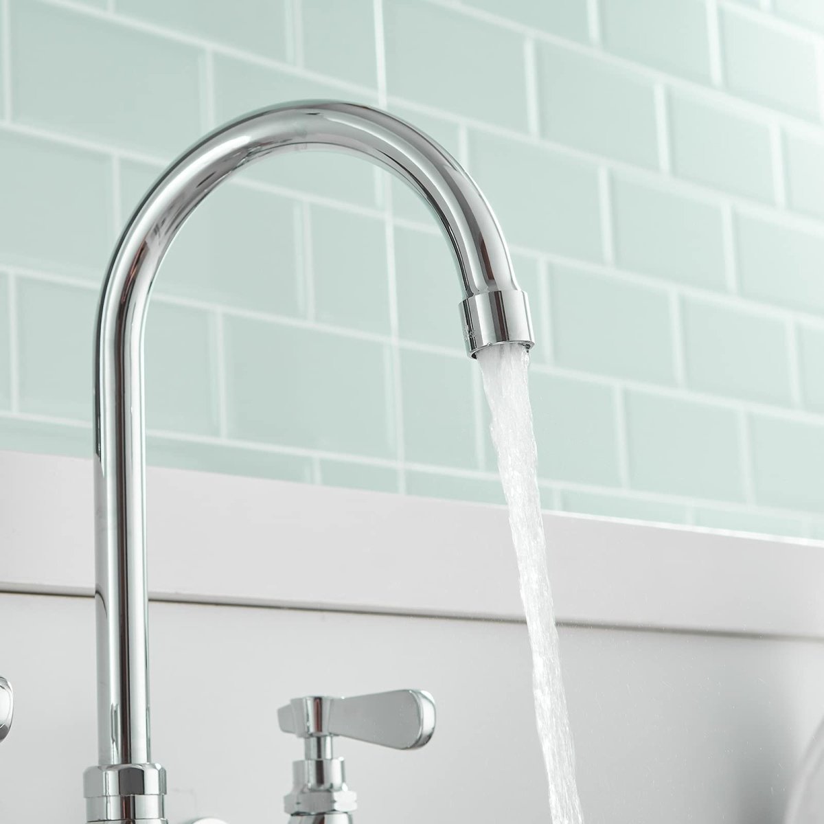 Modern Kitchen Faucet with 8 in Swivel Spout Chrome - buyfaucet.com