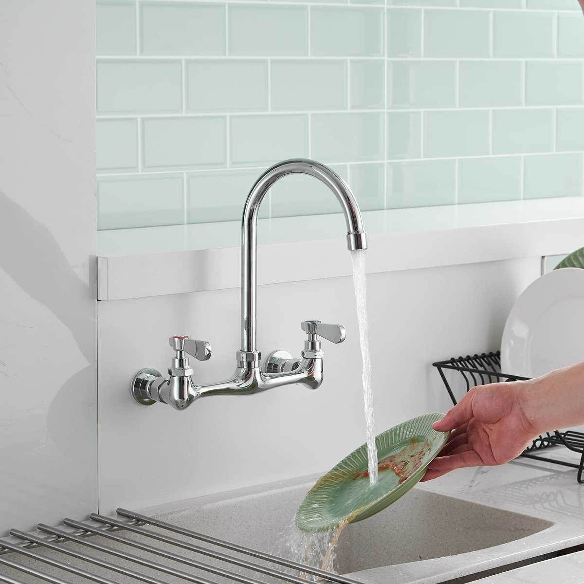 Modern Kitchen Faucet with 8 in Swivel Spout Chrome - buyfaucet.com