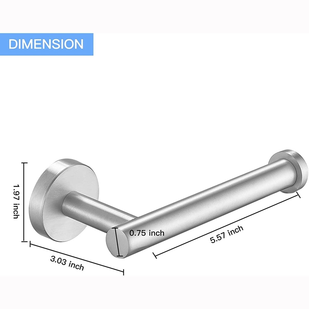 Post Toilet Paper Holder Wall Mounted in Brushed Nickel - buyfaucet.com