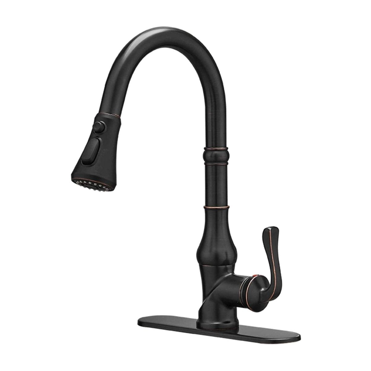 Pull-Down 3 Sprayers Kitchen Faucet Oil Rubbed Bronze-1 - buyfaucet.com