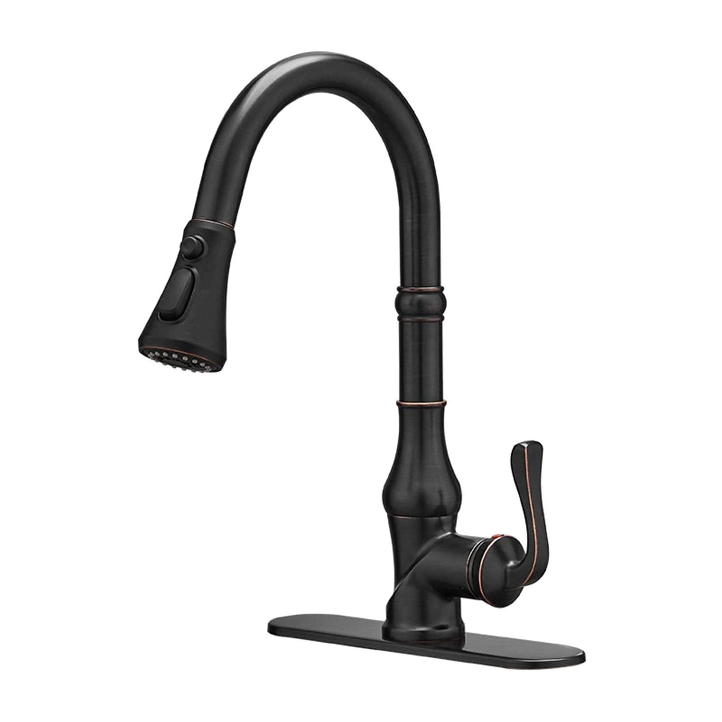 Pull-Down 3 Sprayers Kitchen Faucet Oil Rubbed Bronze - buyfaucet.com