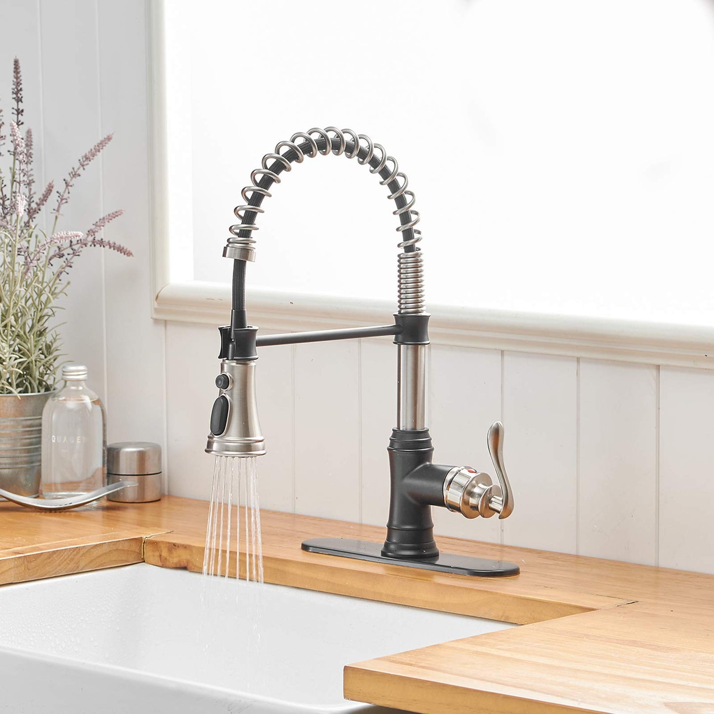 Pull-Down Sprayer 3 Spray Kitchen Faucet Brushed Bronze - buyfaucet.com