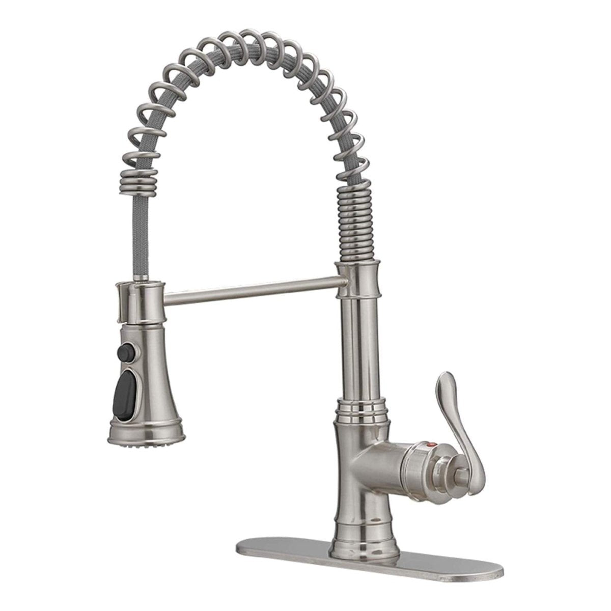 Pull-Down Sprayer 3 Spray Kitchen Faucet Brushed Nickel-1 - buyfaucet.com