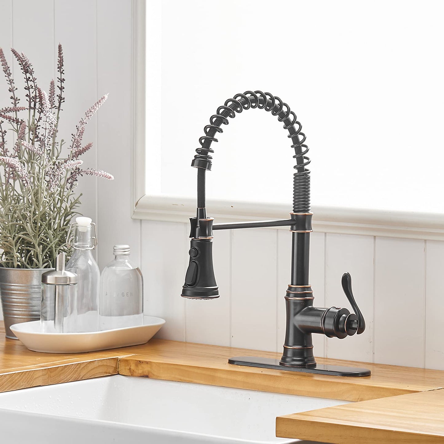 Pull-Down Sprayer 3 Spray Kitchen Faucet Oil Rubbed Bronze - buyfaucet.com