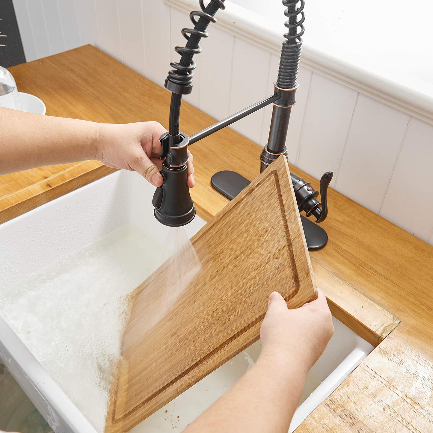 Pull-Down Sprayer 3 Spray Kitchen Faucet Oil Rubbed Bronze - buyfaucet.com
