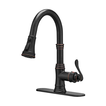 Pull-Out Sprayer 3 Spray Kitchen Faucet Oil Rubbed Bronze - buyfaucet.com