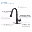 Pull-Out Sprayer 3 Spray Kitchen Faucet Oil Rubbed Bronze - buyfaucet.com