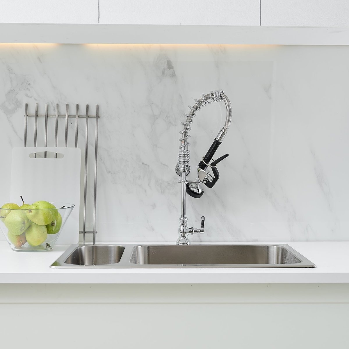 Restaurant Pull Down Pre-Rinse Spray Kitchen Faucet Chrome - buyfaucet.com