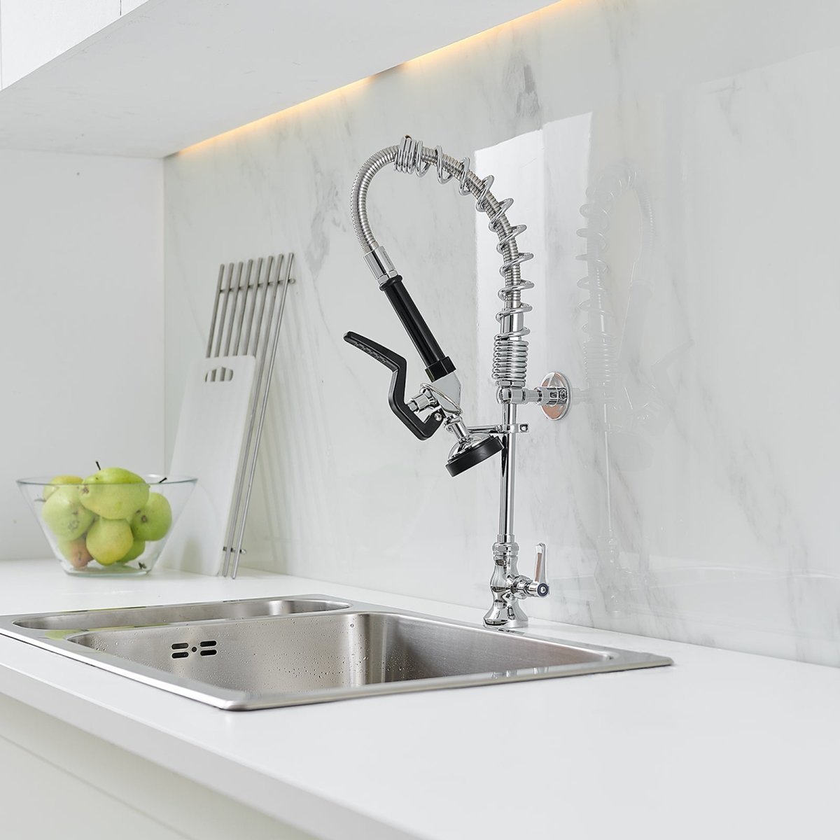 Restaurant Pull Down Pre-Rinse Spray Kitchen Faucet Chrome - buyfaucet.com