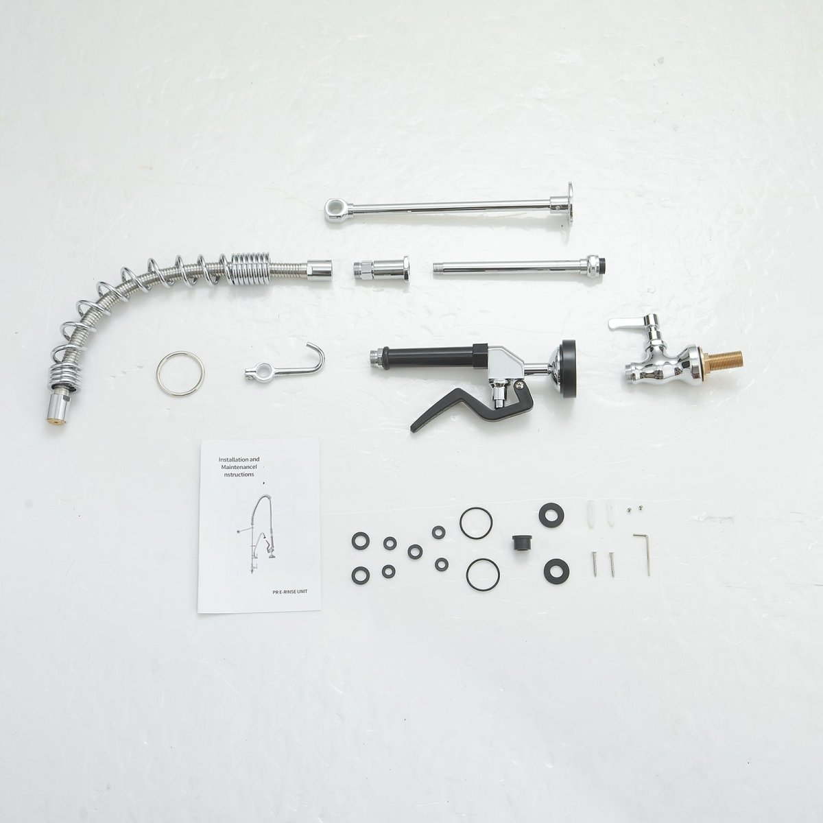 Restaurant Pull Down Pre-Rinse Spray Kitchen Faucet Chrome - buyfaucet.com