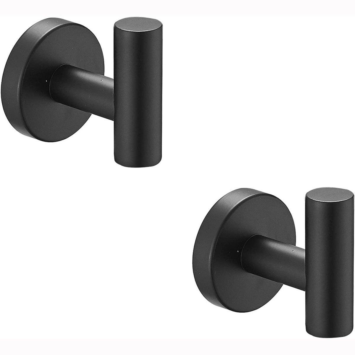Round 2 Bathroom Towel Hook Stainless Steel Matte Black - buyfaucet.com