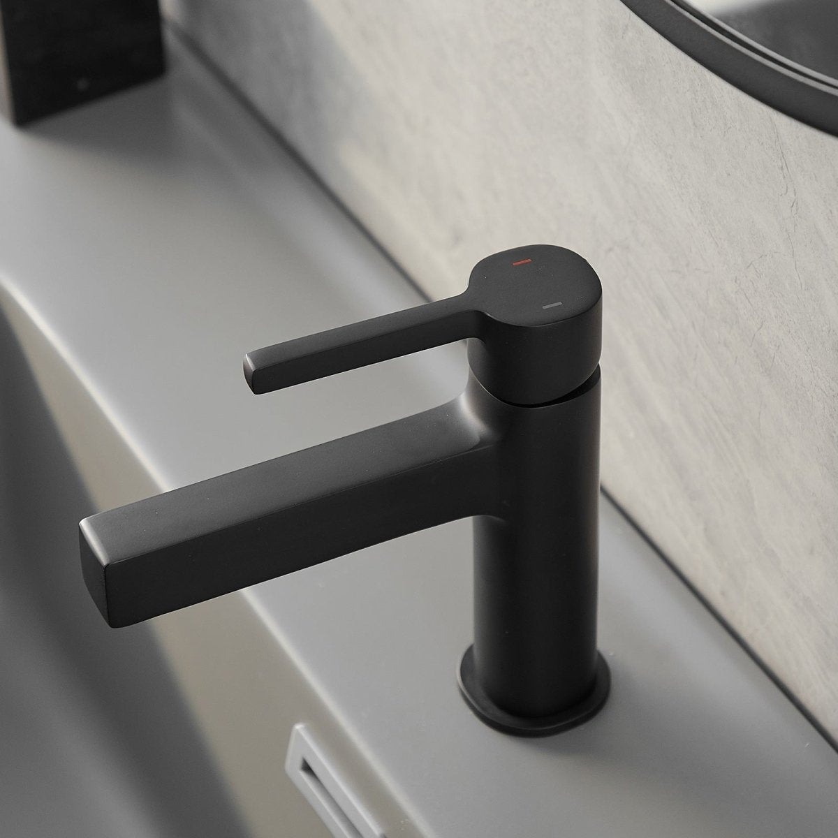 Single Handle Bathroom Faucet Drip-Free Faucet Matte Black - buyfaucet.com