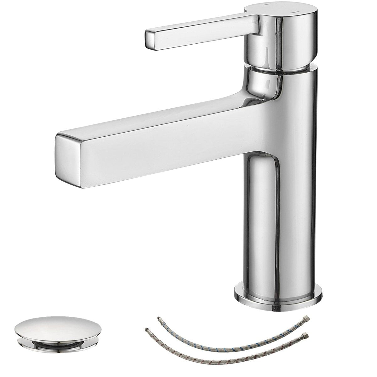 Single Handle Bathroom Faucet Drip-Free Faucet Polished Chrome-1 - buyfaucet.com