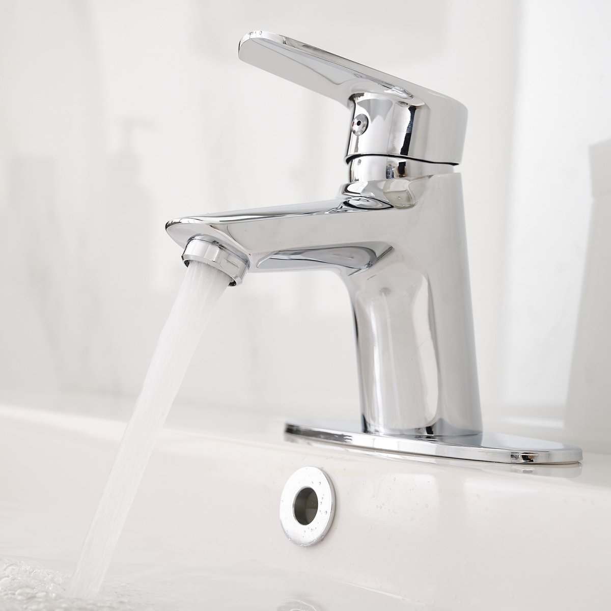 Single Handle Bathroom Faucet Vanity Faucet Polished Chrome - buyfaucet.com