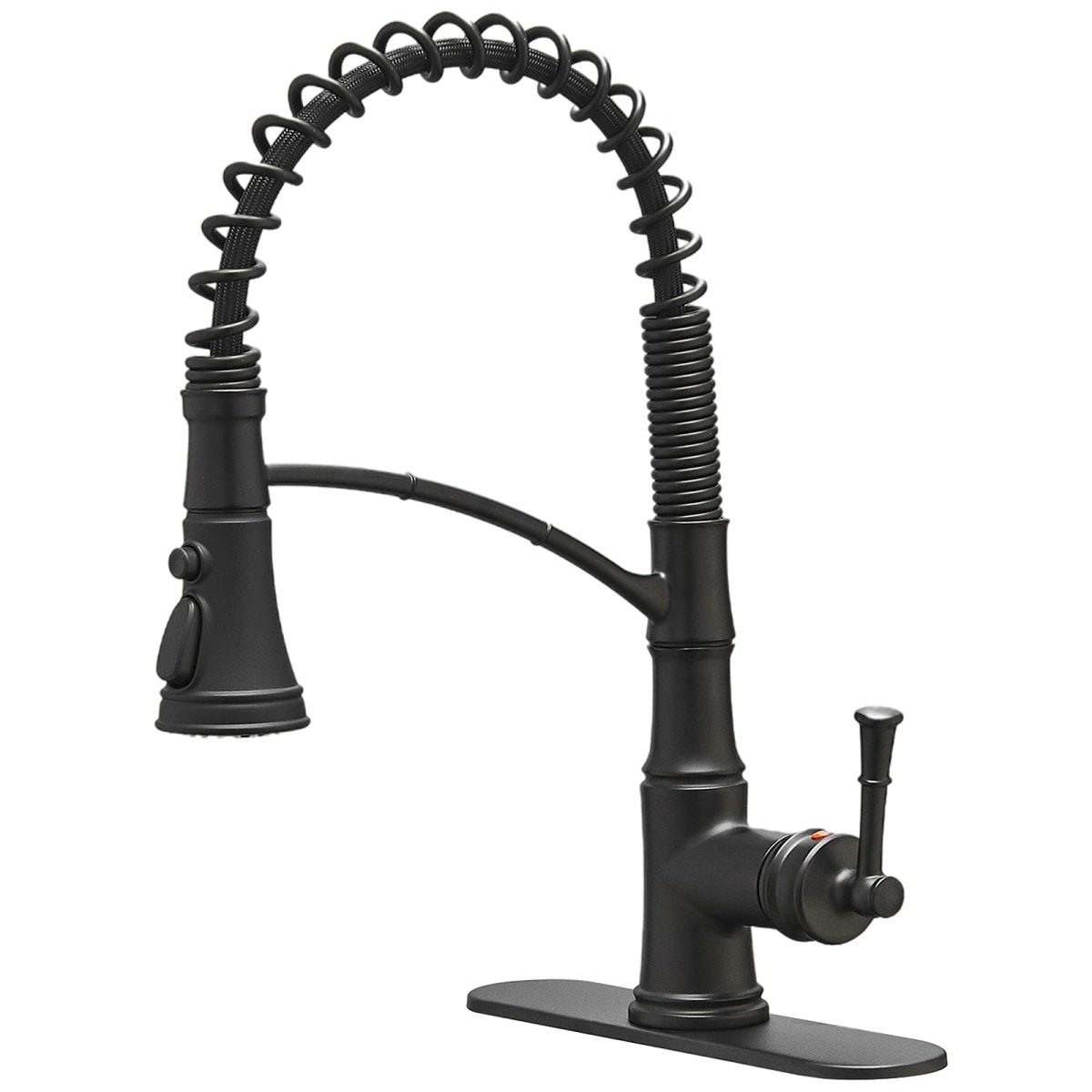 Single-Handle Pull-Down Sprayer 3 Spray Kitchen Faucet Black - buyfaucet.com