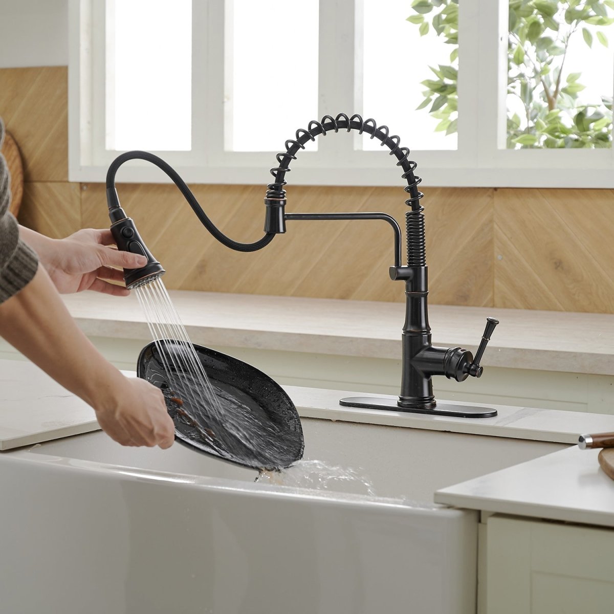 Single-Handle Pull-Down Sprayer Faucet Oil Rubbed Bronze - buyfaucet.com