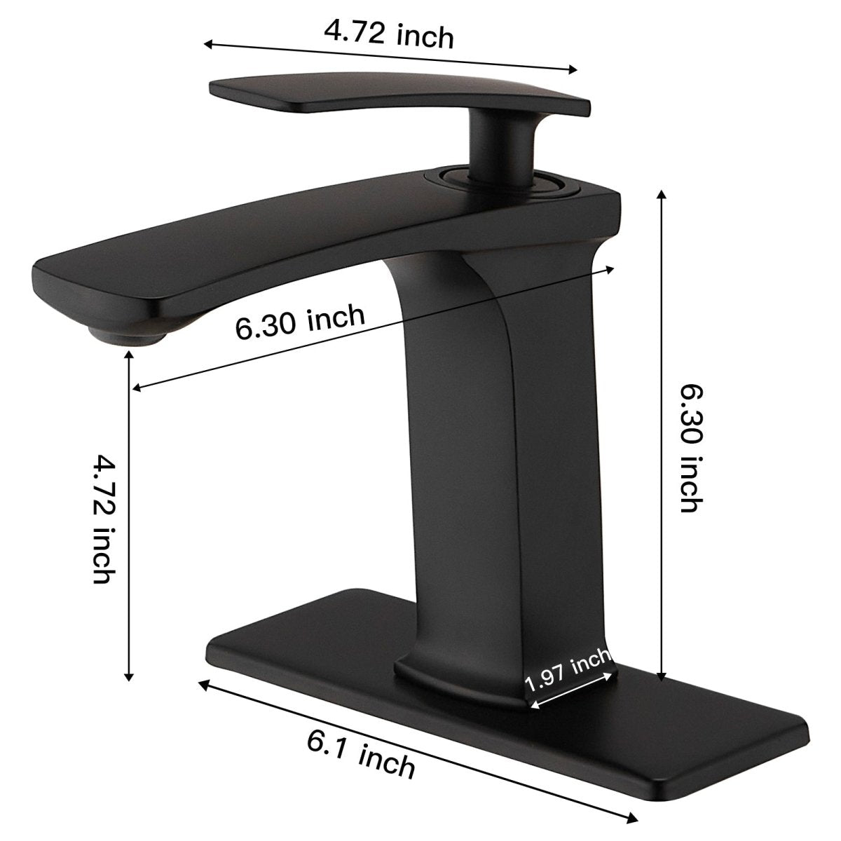 Single-Handle Single Hole Bathroom Faucet in Matte Black-1 - buyfaucet.com