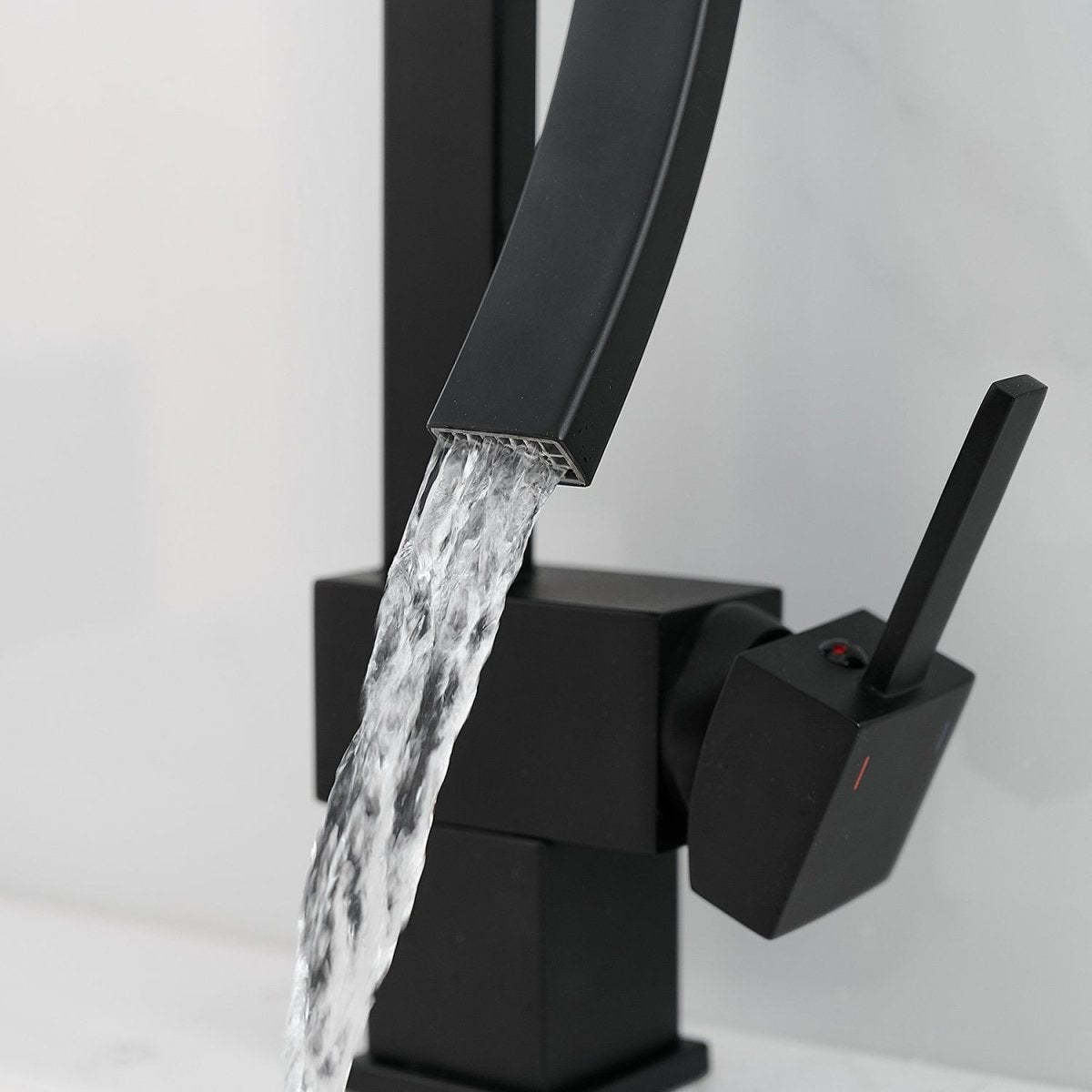 Single Handle Single Hole Bathroom Sink Faucet Matte Black - buyfaucet.com