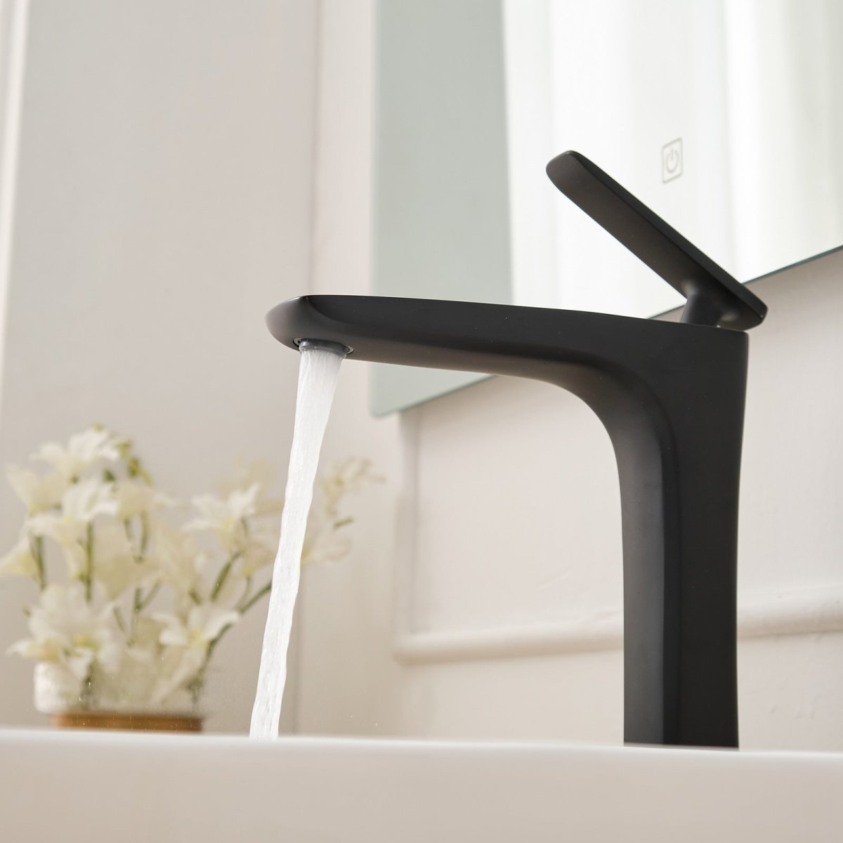Single Handle Tall Bowl Bathroom Vessel Sink Faucet Black - buyfaucet.com